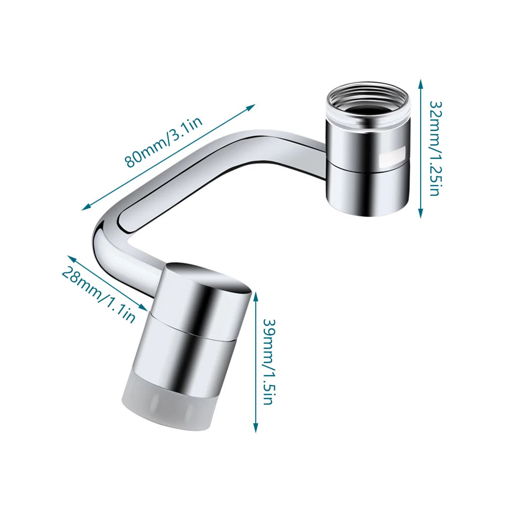 360° Swivel Spout Adapter with Dual Spray Modes for Kitchen & Bath | Thomler