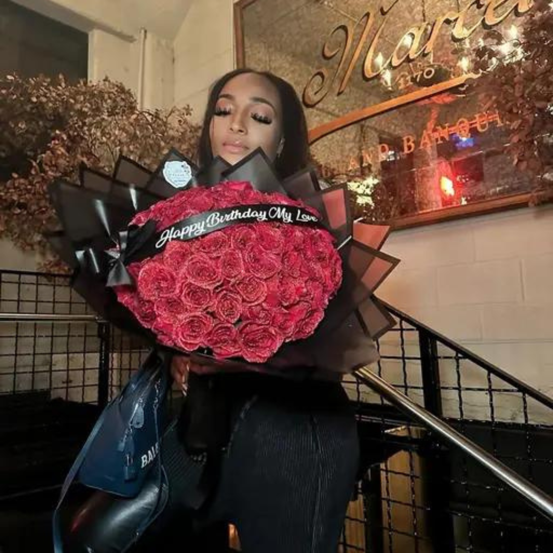 Sparkling Artificial Roses with Glitter Finish for Weddings, Birthdays & Valentine's Day Décor | Thomler