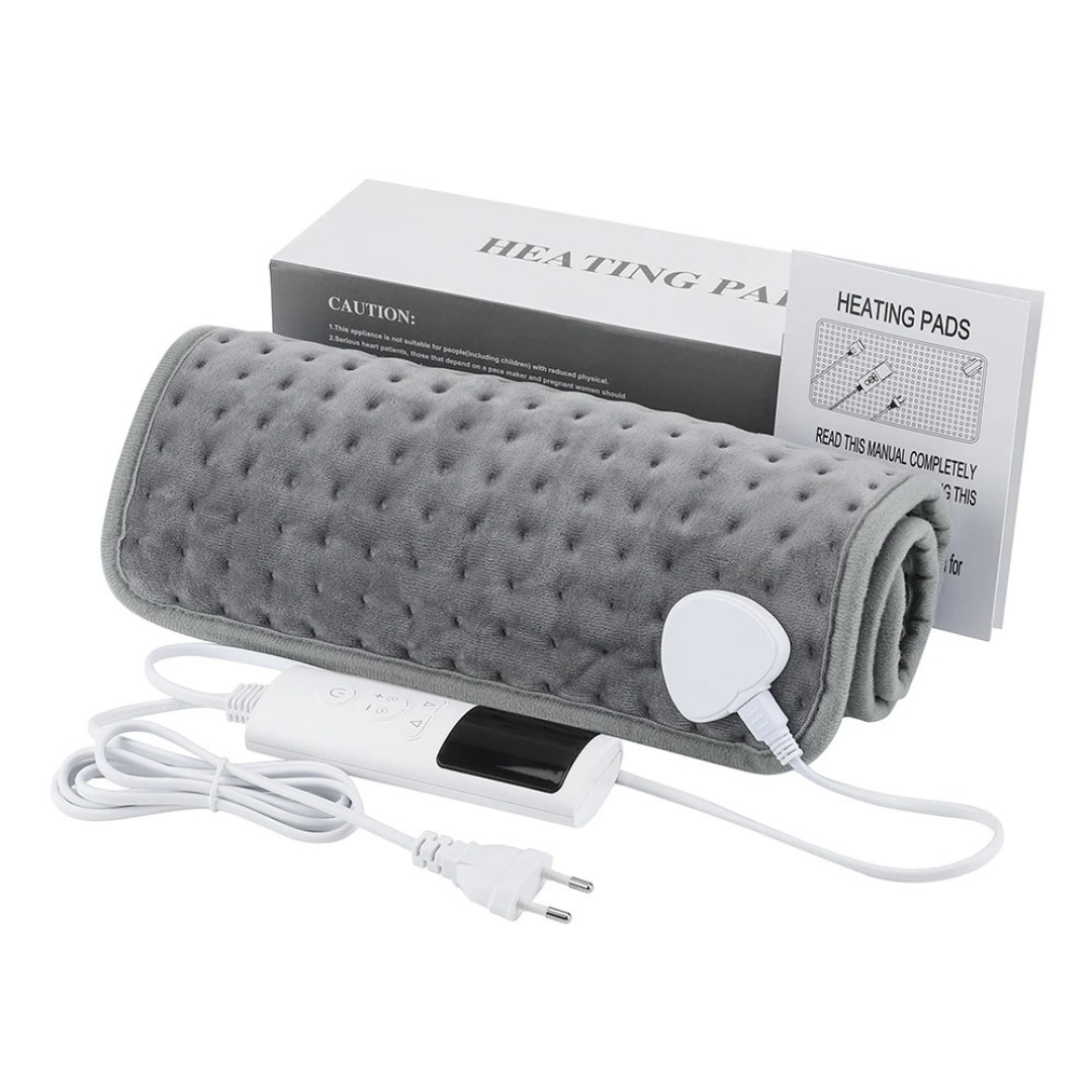 Electric Heating Pad 24×12 in with 9 Heat Settings & Auto-Shutoff Timer for Back, Neck, Shoulders, Legs | Microplush Comfort Wrap for Cold | Thomler