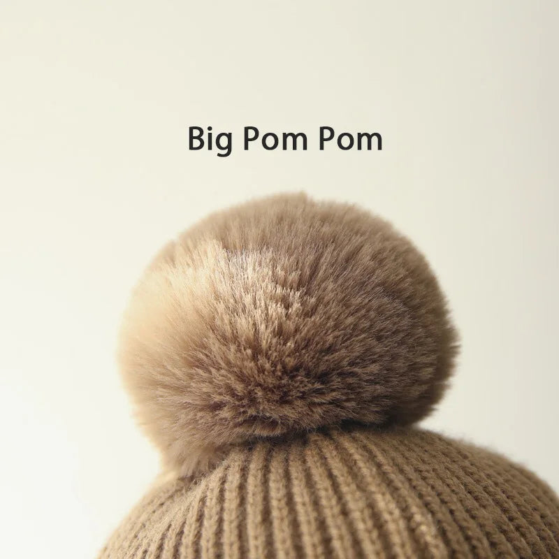 Plush-Lined Toddler Winter Cap with Chin Tie and Ear Covers – Warm Knitted Cold-Weather Headwear for Boys and Girls Age 2-8 | Thomler