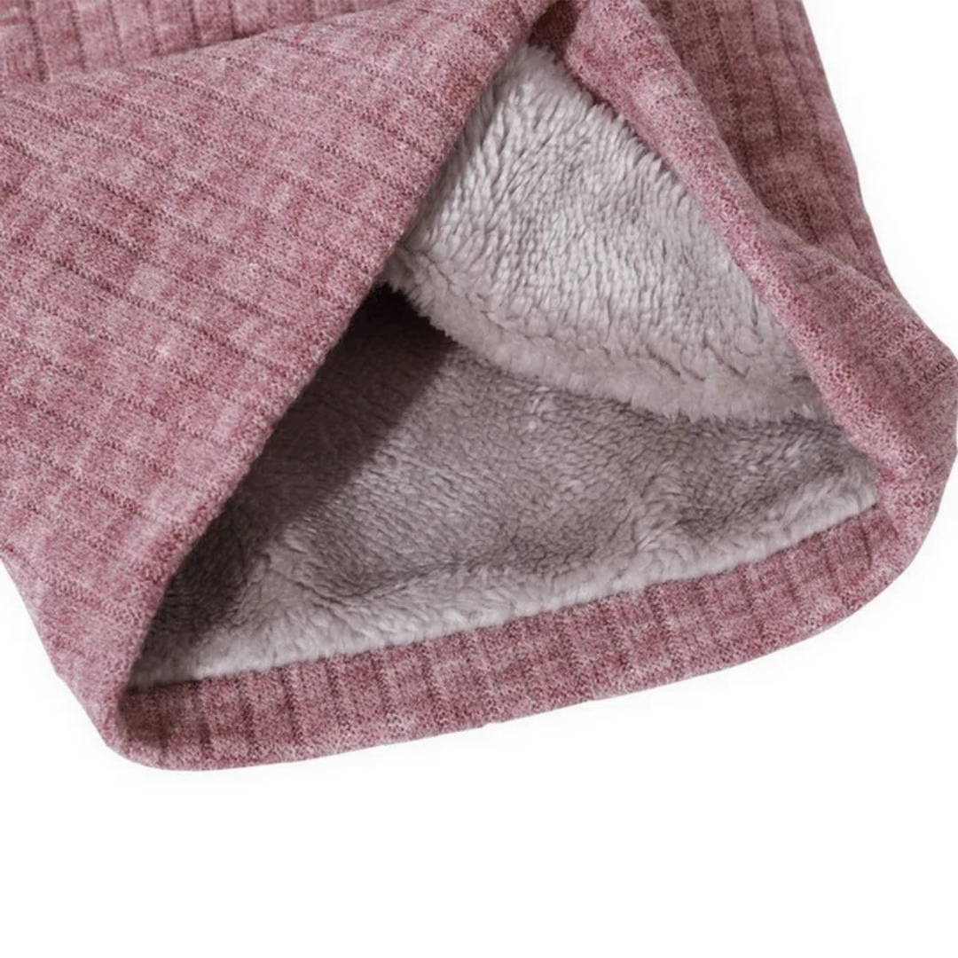 Fleece-Lined Knit Neck Warmer for Cold Weather Protection | Winter Scarf Gaiter for Men & Women | Thermal Neck Wrap for Outdoor Activities | Thomler