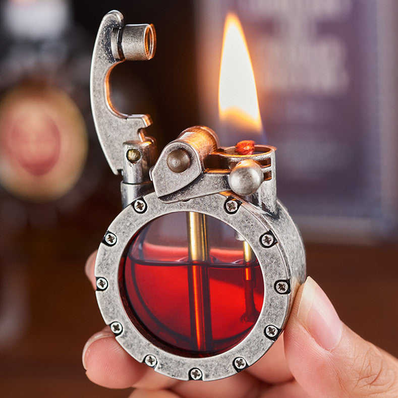 Classic See-Through Fuel Lighter with Metal Construction for Everyday Use and Collecting | Thomler