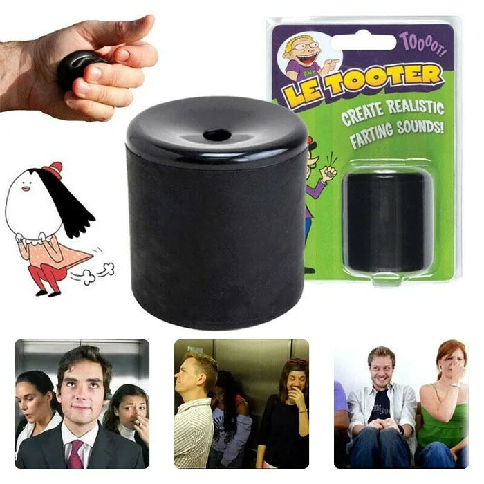 Joke Noise Maker Pocket Prank Device Hand-Pressed Gag Toy for Parties Adults Kids Black Rubber | Thomler