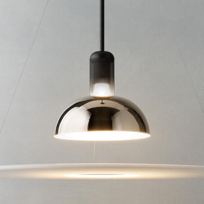 Contemporary Bell-Shaped Glass Pendant Light with Metal Canopy for Kitchen Island & Dining Room | Thomler