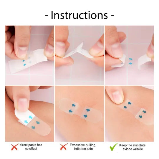 Transparent Facial Contouring Strips for Jawline & Cheek Definition – Discreet Skin Smoothing Adhesive Bands | Thomler