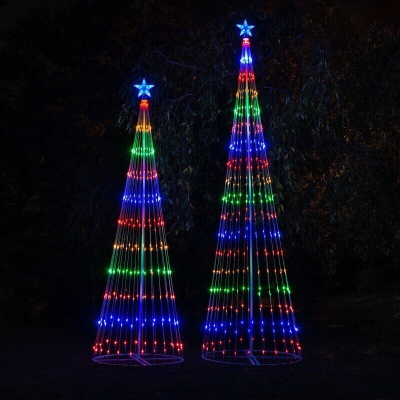 Animated LED Outdoor Holiday Tree Light Display with 12 Modes – Waterproof Decoration for Yard & Garden | Thomler