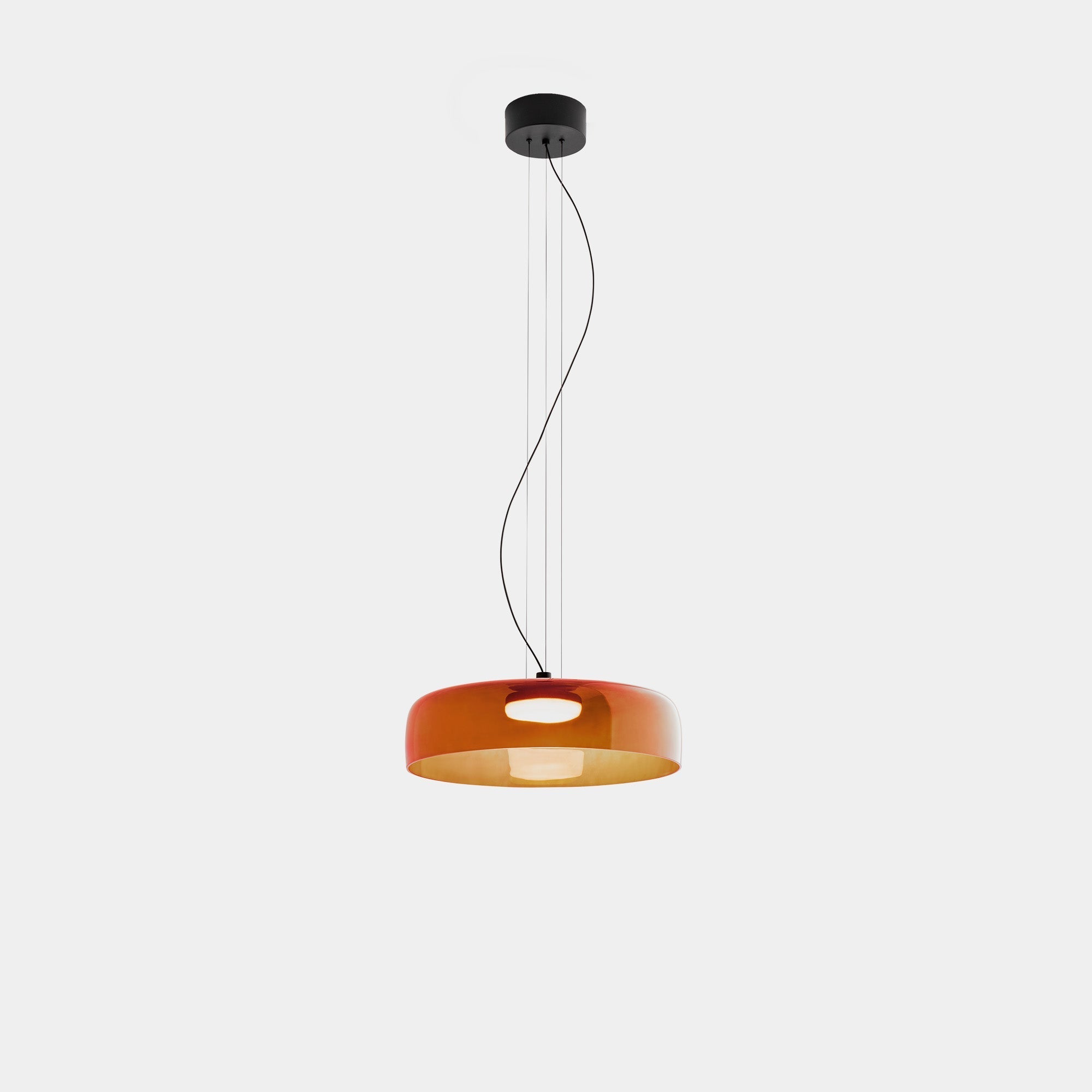 Pendant Light Glass 42.0 cm Orange Dining Room Kitchen Island Nordic Hanging Ceiling Lamp Warm LED Adjustable Cable | Thomler