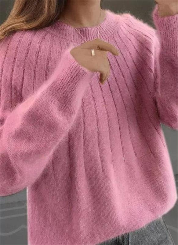 Luxe Cashmere Knit Sweater for Women – Soft Pullover Top for Fall & Winter, Versatile Everyday Layering Piece | Thomler