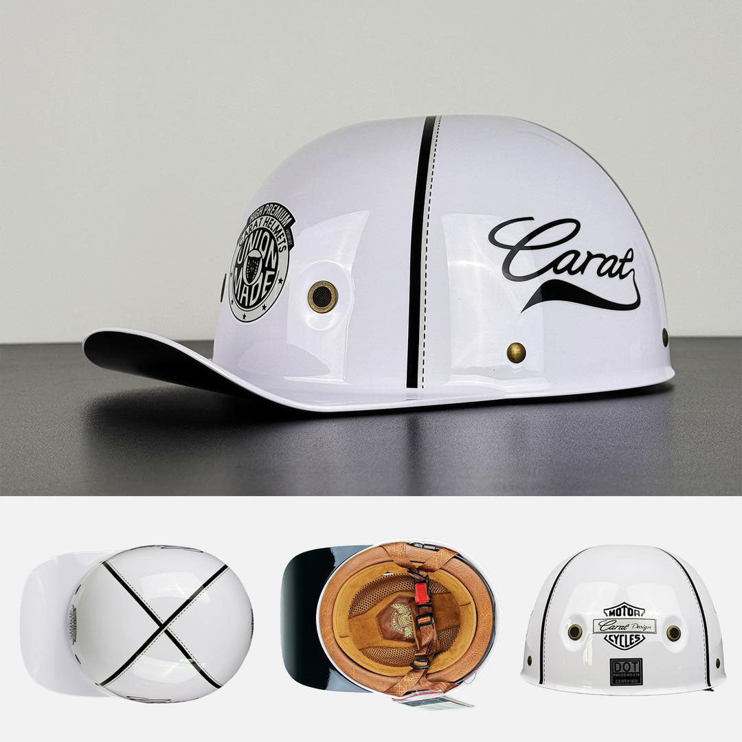 DOT-Certified Motorcycle Half Helmet with Baseball Cap Style for Urban Riding and Commuting | Thomler
