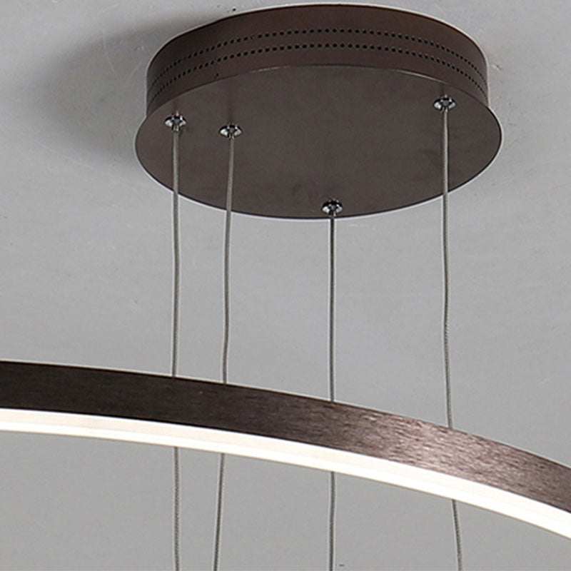 Cascading Ring LED Pendant – Adjustable Metal Hoop Ceiling Light for Dining Room & Bedroom | Thomler