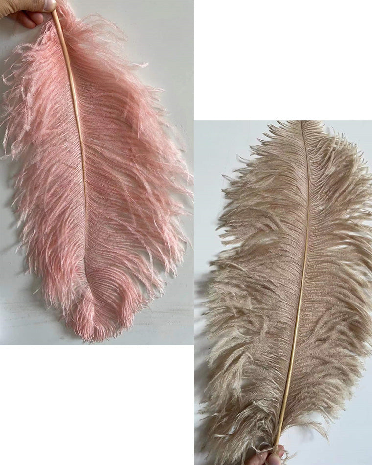 Floor Lamp Feather Shade 160.0 cm White Living Room Bedroom Palm Tree Standing Light Tropical Ambient Lighting | Thomler