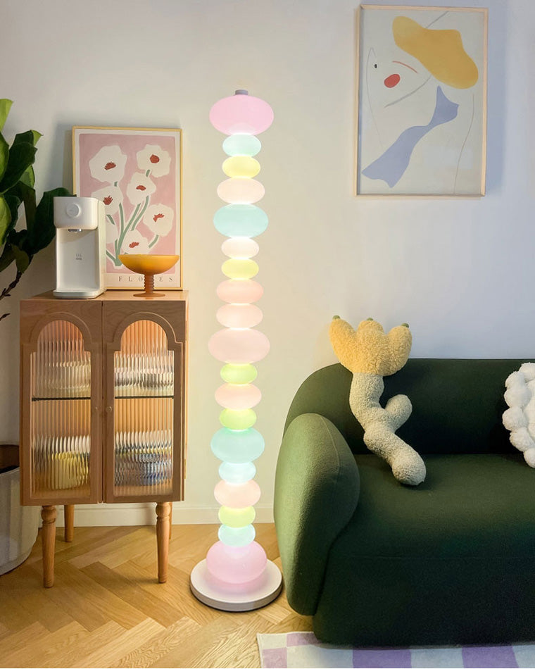Floor Lamp Acrylic Candy Column 63 in Decorative Living Room Bedroom Lighting Accent | Thomler