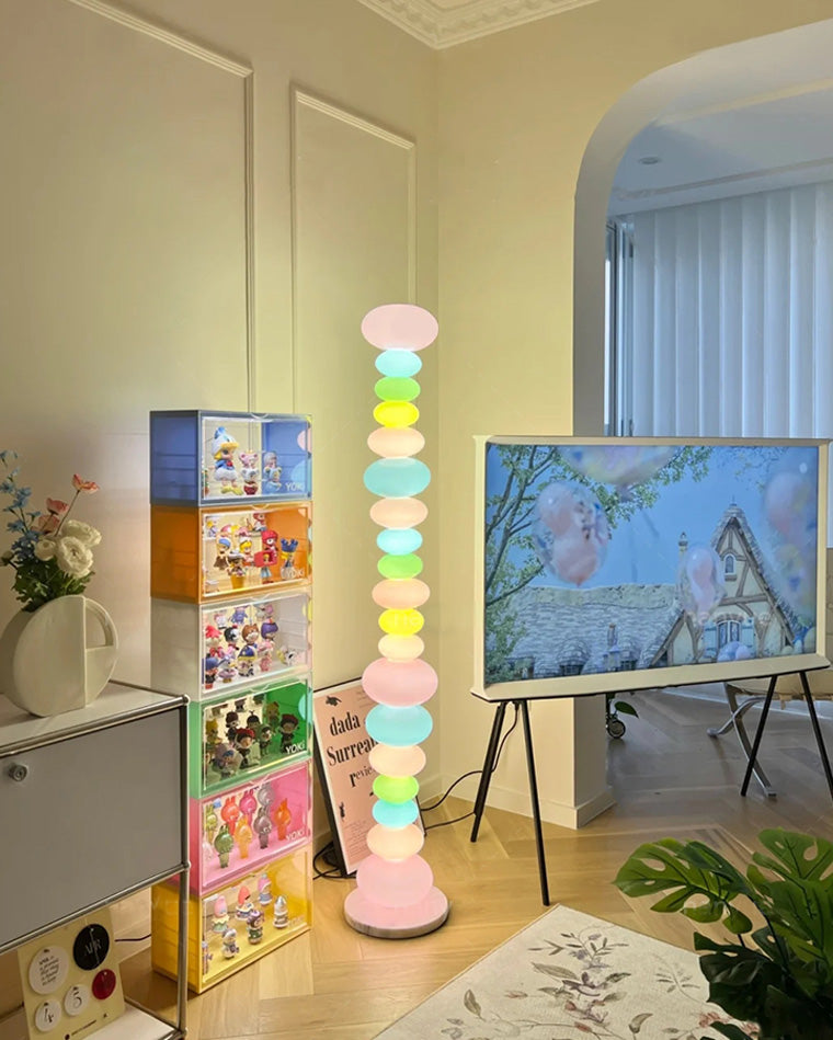 Floor Lamp Acrylic Candy Column 63 in Decorative Living Room Bedroom Lighting Accent | Thomler