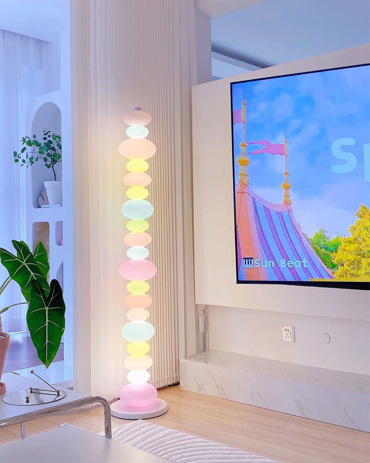 Floor Lamp Acrylic Candy Column 63 in Decorative Living Room Bedroom Lighting Accent | Thomler