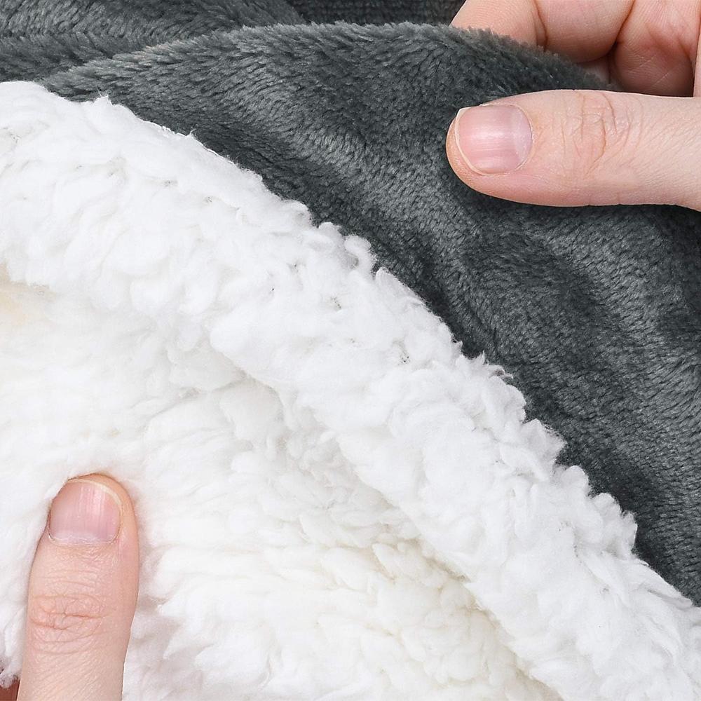 Plush Dual-Sided Microfiber Throw Blanket – Velour & Sherpa – Lightweight Cozy Layer for Couch, Bed or Chair – All-Season Comfort Blanket | Thomler