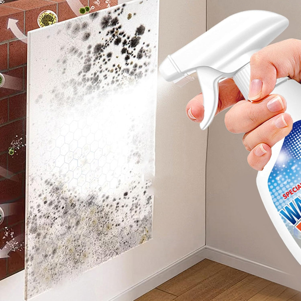 Deep-Action Wall & Surface Cleaner Spray for Stubborn Growth | Thomler