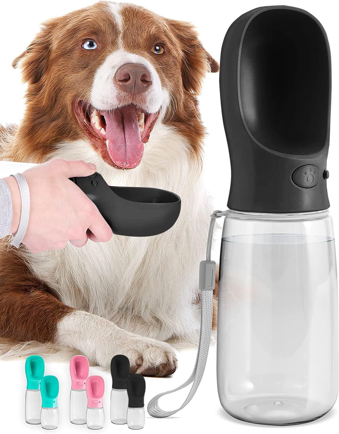 Travel Hydration Dispenser for Dogs with Flip-Top Bowl – 19 fl oz Leak-Proof Design | Thomler