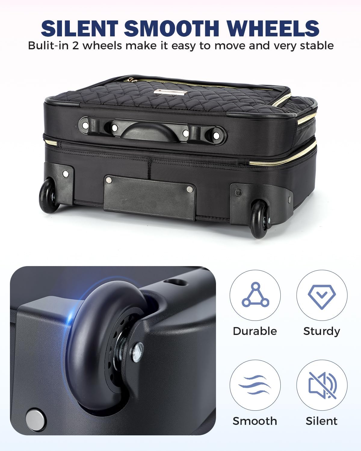 Wheeled Business Case for 15.6 in Laptops with 16 Pockets & Telescoping Handle | Thomler