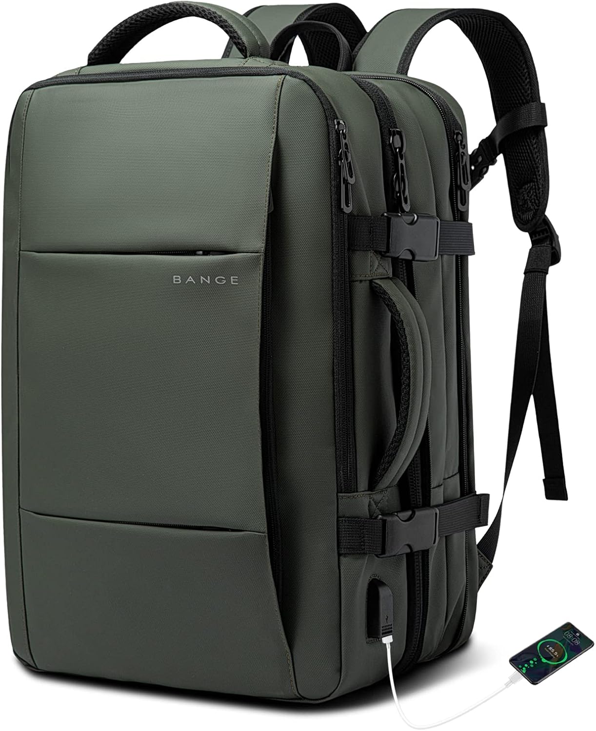 Convertible Carry-On Backpack with Laptop Compartment | Water-Resistant Travel Bag with Duffle Mode | Fits 17-Inch Laptop | Security Pocket | Thomler