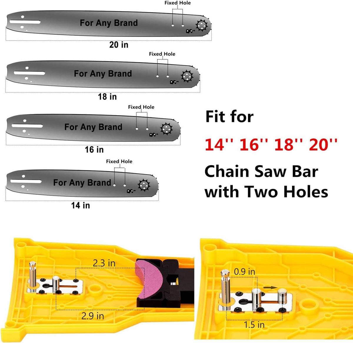 Portable Chainsaw Sharpening Tool with Stone Attachment for 14-20 Inch Bars Quick Blade Honing Kit for Outdoor Woodcutting Cordless Saw | Thomler