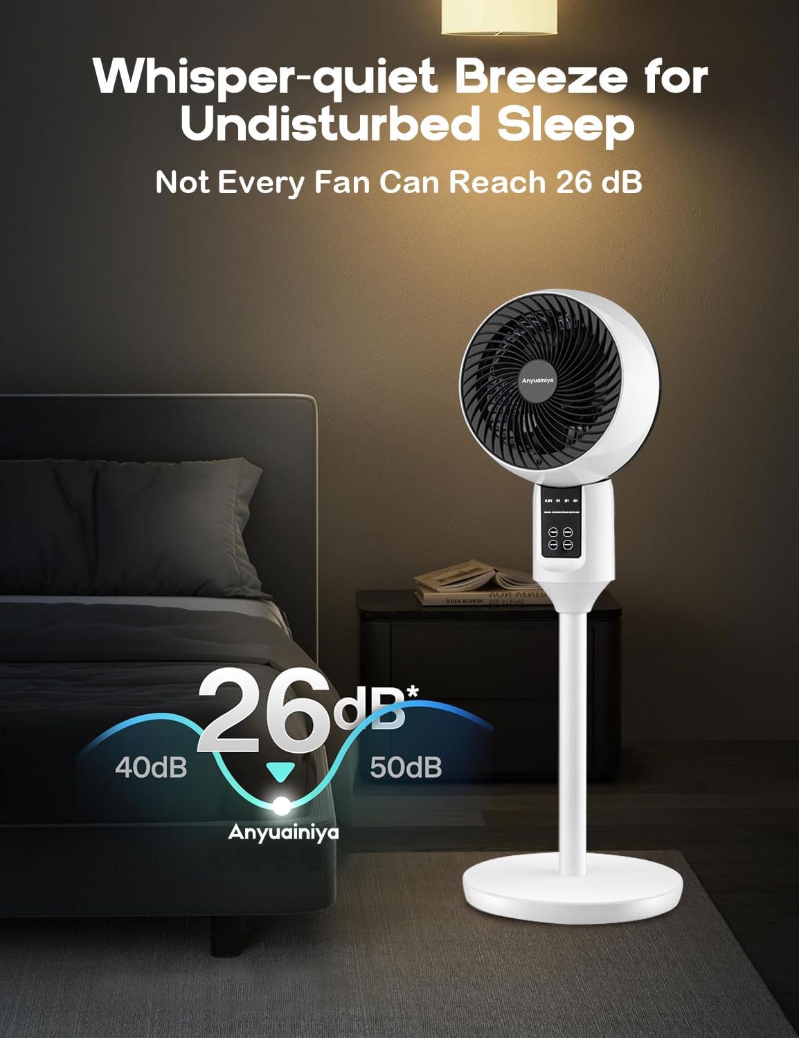 Height-Adjustable Pedestal Fan with 3D Oscillation – Quiet Cooling for Bedroom, Office & Living Room | Thomler