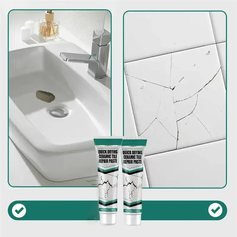 Tile Repair Paste Quick-Drying 100 ml Waterproof Ceramic Porcelain Marble Wall Floor Restoration DIY Kit | Thomler