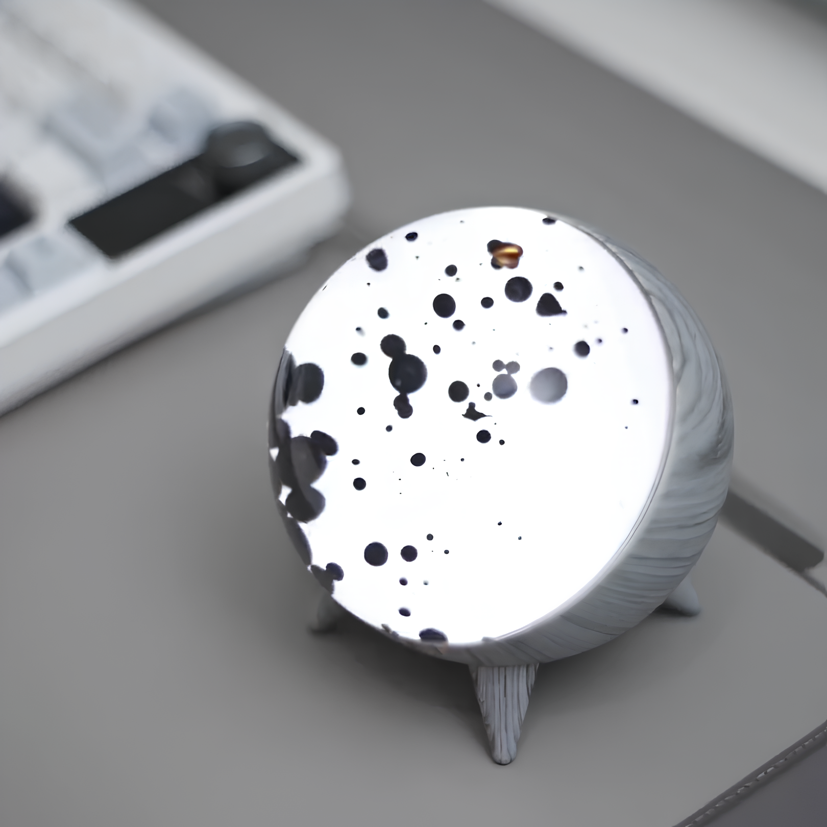 Speaker Display Ferrofluid Glass 10.6 cm Bluetooth Music Visualiser Desk Light Interactive Audio Art Decor | Thomler