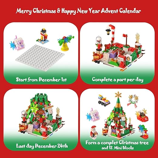 24-Day Construction Block Advent Calendar – Daily Holiday Building Fun for Kids & Families | Thomler