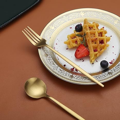 Stainless Steel Flatware Set – Matte Finish 5-Piece Place Settings for Everyday & Formal Dining | Thomler