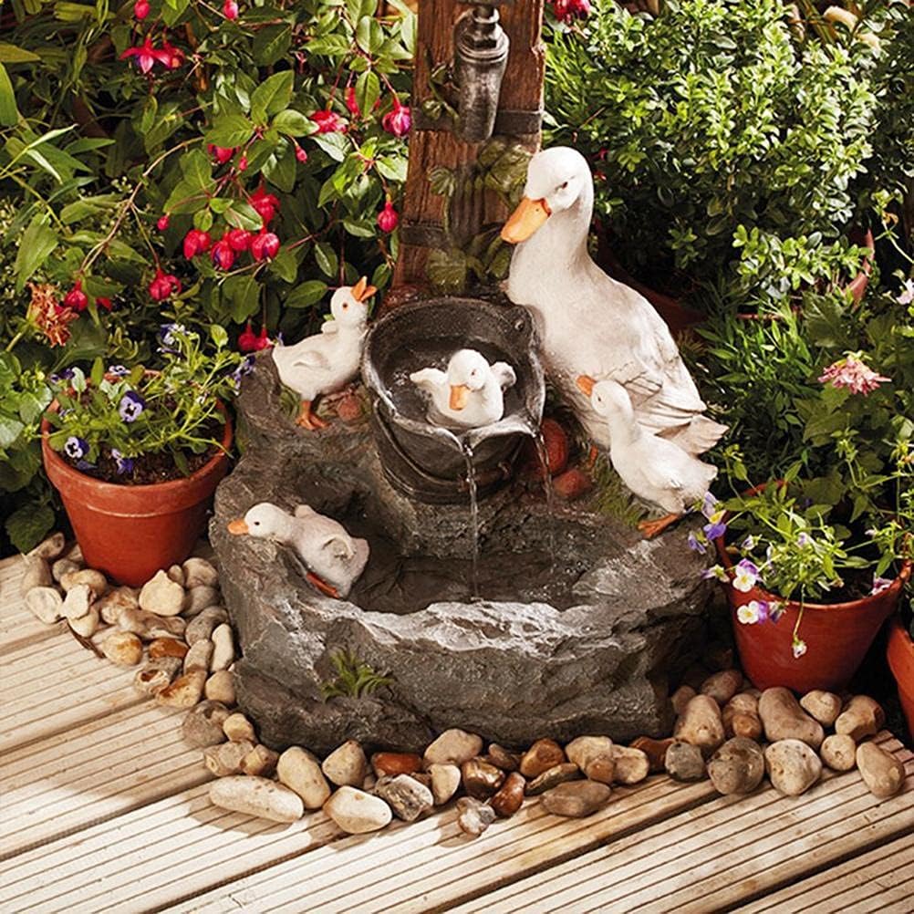 Solar-Tischbrunnen mit Tierfigur & LED-Beleuchtung – kompakt für Garten & Balkon