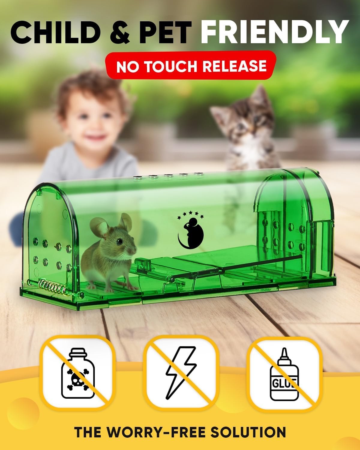 Live Capture Rodent Control System – Reusable Humane Pest Management Kit with Transparent Chambers, Ventilation & Quick-Release Doors for | Thomler
