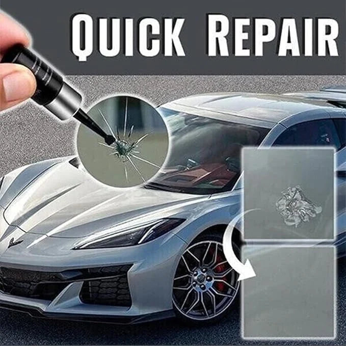 Windshield Crack Repair Kit DIY Auto Glass Chip Fix Tool for Car Window Home Clear Resin Adhesive System | Thomler