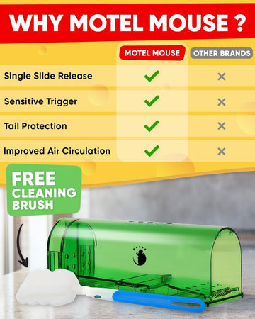 Humane Live Catch Mouse Traps Set of 4 Reusable No-Kill Rodent Catchers with Clear Viewing Windows Safe for Kids Pets Indoor Outdoor Pest Co | Thomler