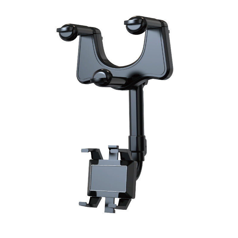 Adjustable Car Mirror Mount for Smartphones - Rotating Clip-On Device Cradle for GPS Navigation and Hands-Free Viewing While Driving | Thomler