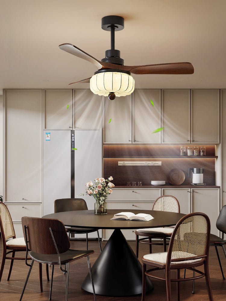 Retro Farmhouse Ceiling Fan with Integrated LED Light & Remote – 36"/42"/52" – 6 Speeds | Thomler