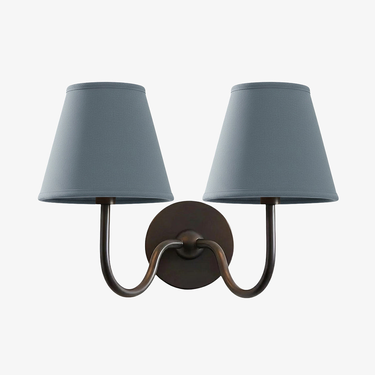 Brass Sconce with Fabric Drum Shade – 1 or 2 Light Hardwired Fixture for Bedroom, Hallway & Living Room | Thomler
