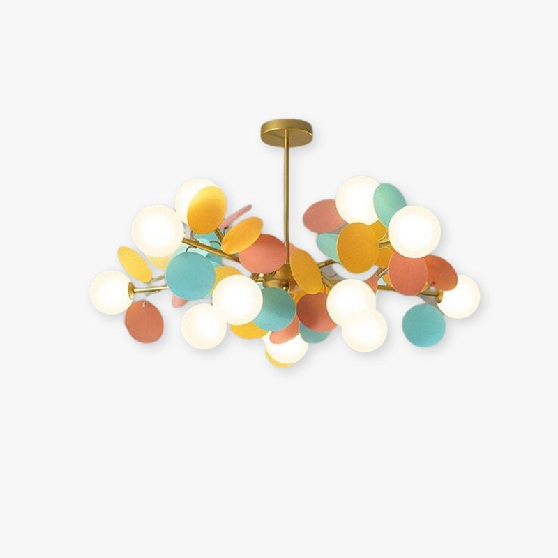 Modern Branch Chandelier with Glass Shades – LED Ceiling Light for Dining Room & Kitchen | Thomler