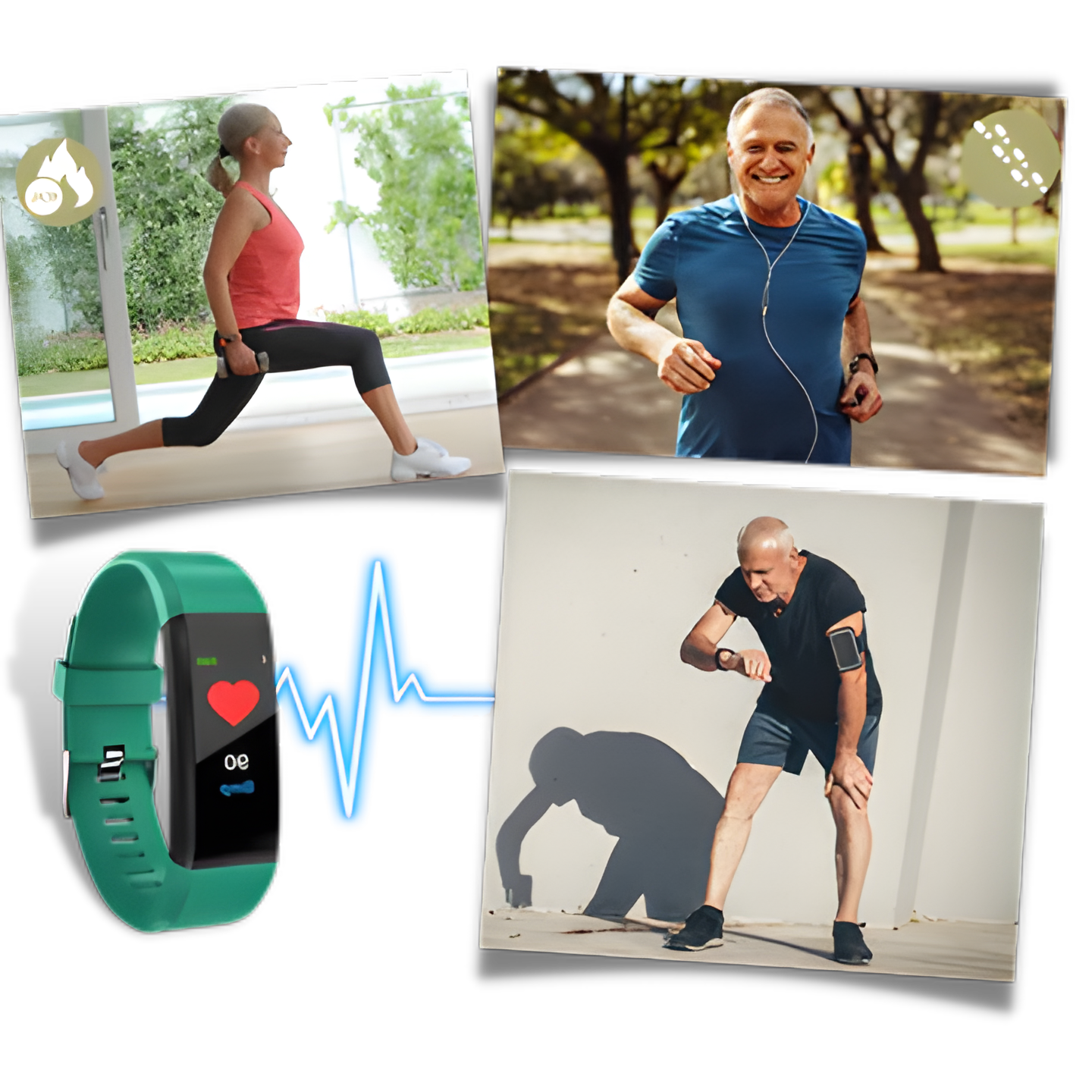 Health Tracking Watch with Heart Rate & Blood Pressure Monitor for Older Adults | Easy-to-Read LED Display | USB Rechargeable Fitness Tracke | Thomler