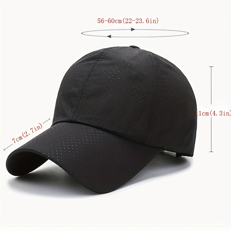 Breathable Mesh Baseball Cap with UV Protection for Outdoor Sports, Hiking, Running & Cycling | Lightweight Fast-Drying Summer Hat for | Thomler