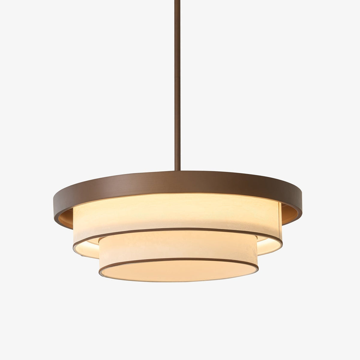 Layered Fabric Ring Pendant Light – Modern Hanging Ceiling Fixture for Dining Room & Entryway | Thomler