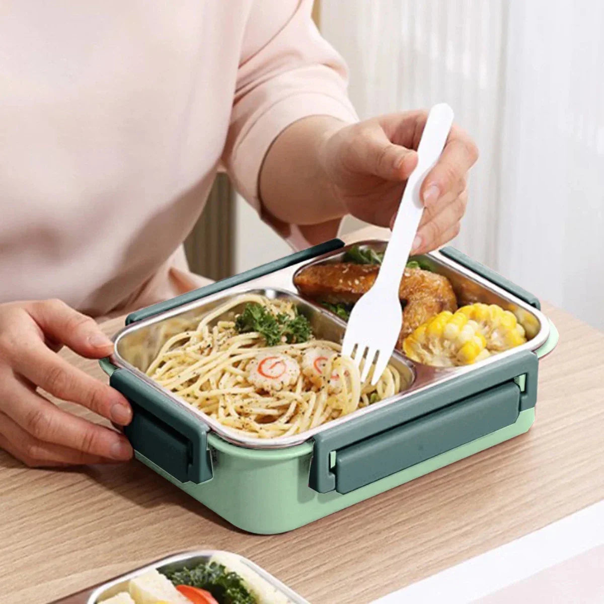 Lunch Box Insulated Stainless Steel Compact Leakproof Food Container Work School Travel Meal Storage | Thomler