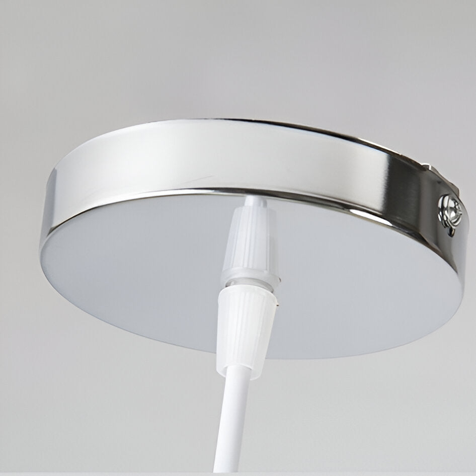 Pendant Light Milky Glass 9.8 in White Dining Room Kitchen Island Hanging Ceiling Lamp Modern Minimalist Globe Fixture | Thomler