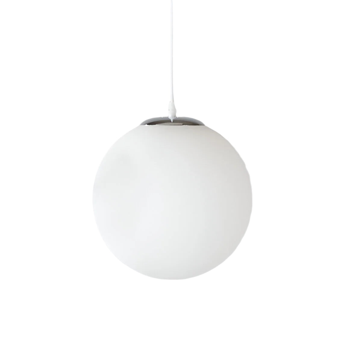 Pendant Light Milky Glass 9.8 in White Dining Room Kitchen Island Hanging Ceiling Lamp Modern Minimalist Globe Fixture | Thomler