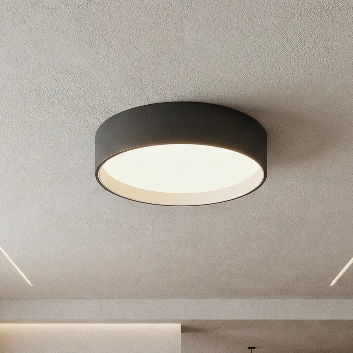 Flush-Mount LED Disc Ceiling Fixture with Metal Housing – Modern Ambient Overhead Lighting for Home | Thomler