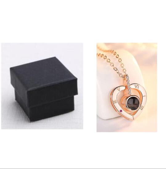 Projection Heart Pendant Necklace Sterling Silver Gemstone Jewelry for Women Anniversary Romantic Keepsake Gift Two-Way Wear Elegant | Thomler