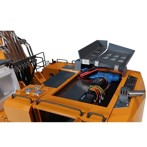 Remote Control Excavator Toy 1:20 Scale with Hydraulic System | 18-Channel Radio Control | Metal Construction Parts | Rechargeable Battery | Thomler