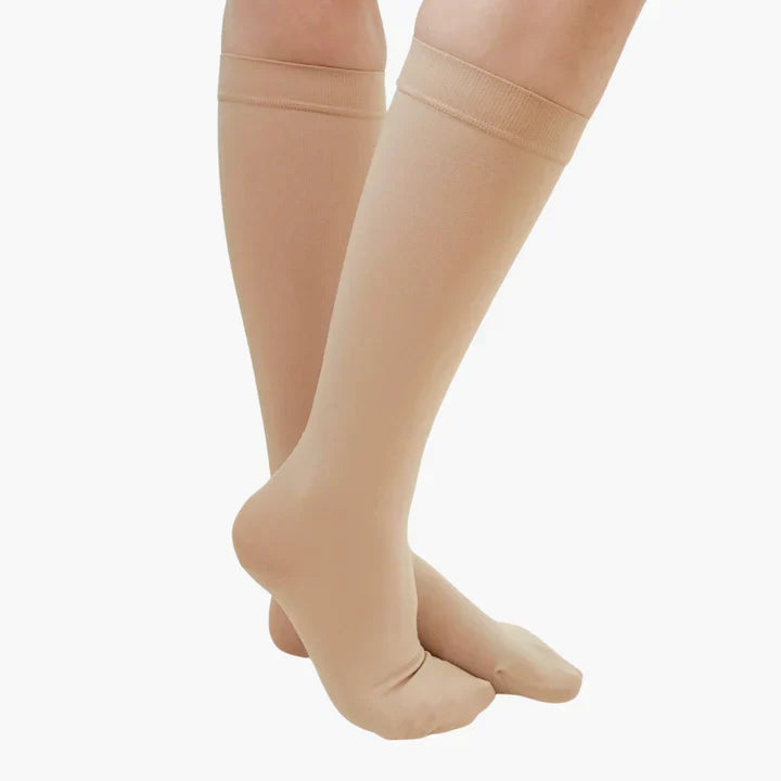 Graduated Compression Socks with Elastic Band for Swelling Relief & Circulation Support – Seamless Knee-High Design for Women & Men, Sizes | Thomler