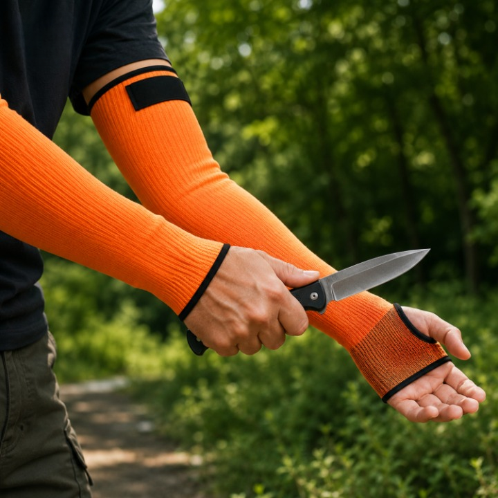Cut-Resistant Forearm Guards with Hook-and-Loop Straps – 16 Inch Protection Sleeves for Gardening & Workshop Use | Thomler