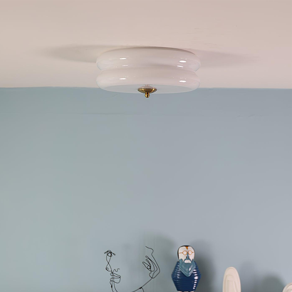 Ceiling Light Glass Metal 13.0 cm Round LED Bedroom Living Room Dining Room Adjustable Light Colours | Thomler