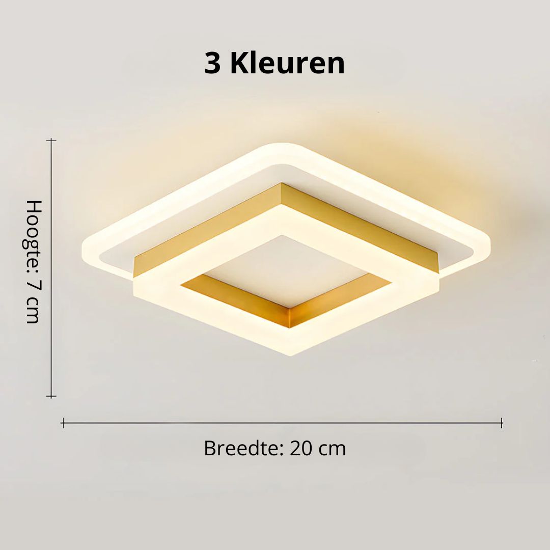 Ceiling Light LED 1920 Lumen Black White Bedroom Hallway Modern Geometric Flush Mount Living Room Lighting | Thomler